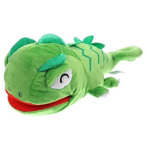 Abaodam Lustige Echsen Handpuppe mit Beweglichem Mund Interaktive Chameleon Fingerpuppe für Kleinkinder Eltern Junge Mädchen Bindung und Kreativen Kommunikation von Abaodam