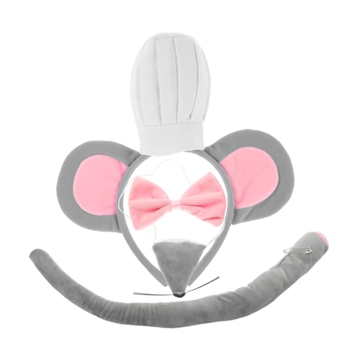 Abaodam Mäusekostüm Set für Teiliges Tier Kostüm Zubehör mit Mausohren Haarreif Fliege und Nase für Halloween Karneval und Cosplay Spaß Abaodam Mäusekostüm Set für Teiliges Tier Kostüm Zubehör mit Mausohren Haarreif Fliege und Nase für Halloween Karneval und Cosplay Spaß von Abaodam