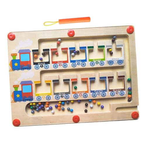 Abaodam Magnetisches Holzspielzeug für Kleinkinder und Zahlenbrett mit Bunten Zügen für Jahren Fördert Feinmotorik Kreatives und Lernspaß Abaodam Magnetisches Holzspielzeug für Kleinkinder und Zahlenbrett mit Bunten Zügen für Jahren Fördert Feinmotorik Kreatives und Lernspaß von Abaodam