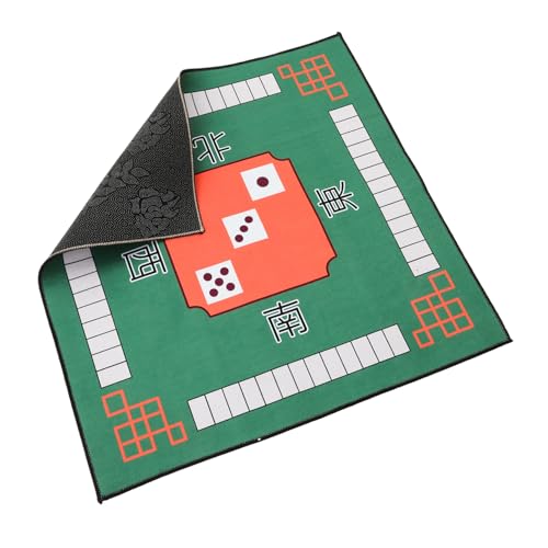 Abaodam Mahjong-Tischdecke Domino-Spielmatte Poker Kartentisch Mahjong-Tischmatte tischpolster tischläufer Gaming Matte Tischabdeckung für Kartenspiele Mahjong Tischdecke Gummi Green von Abaodam