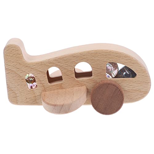 Abaodam Marmorhobel aus Buche Flugzeugspielzeug Babyspielzeug Puzzle holzspielzeug Flugzeug Kinderflugzeug aus Holz Spielzeugflugzeug für Kleinkinder 1-3 hölzern von Abaodam