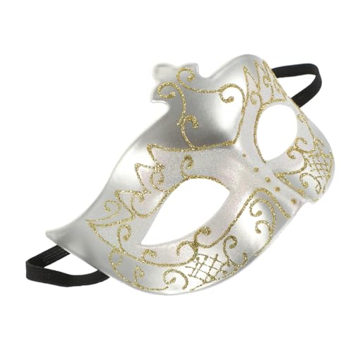 Abaodam Maske für Halloween und Maskerade Herren Halbgesichtsmasken mit Goldenen Details für Kostümpartys Karneval und Cosplay Leicht Bequem und Wiederverwendbar Für Stundenlangen von Abaodam