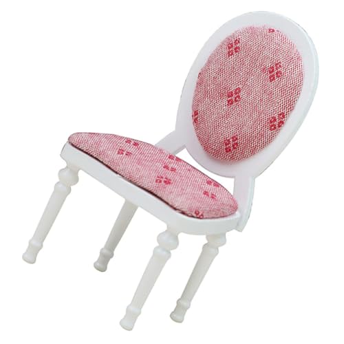 Abaodam Maßstab DIY Puppenhaus Möbel Niedlicher Mini Stuhl mit Glatter Oberfläche und Lebensechtem Design Dekorativ für Puppenhaus Fotografie Requisiten und Kinderzimmer Deko von Abaodam