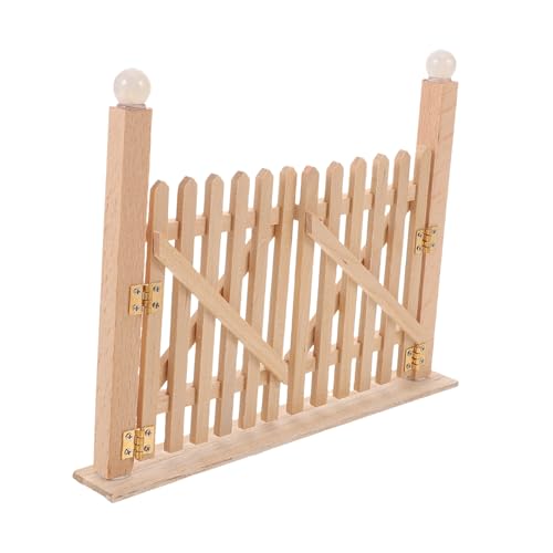 Abaodam Holz Puppenhaustor Mit Doppeltüren Für Miniatur Häuser Mini Lattenzaun Für Puppenhaus Außen Dekoration DIY Bastelset Für Puppenhaus Szenen von Abaodam
