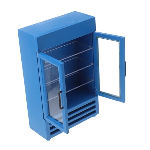 Abaodam Maßstab Doppeltüriger Mini Kühlschrank für Puppenhaus Detailgetreues Küchenmöbel Zubehör für Kreatives Rollenspiel von Abaodam
