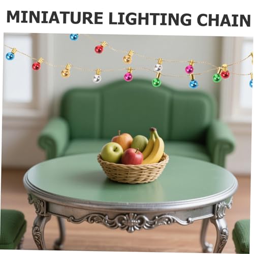 Abaodam Maßstab Farbige Fake-Lichter Realistische Puppenhaus-Beleuchtung Vielseitige Dekoration für Weihnachts Feengarten-szenen von Abaodam