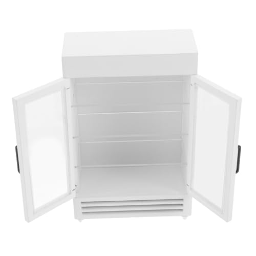 Abaodam Maßstab Holz Kühlschrank für Puppenhäuser Getränke Kühler Mini Fridge Realistische Puppenmöbel für Kreatives von Abaodam