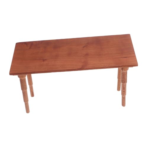 Abaodam Maßstab Kirschholz Esstisch Bar Tisch Puppenhaus Möbel Mini Küche Zubehör Stabil Kompakt Kreativ für Sammler von Abaodam