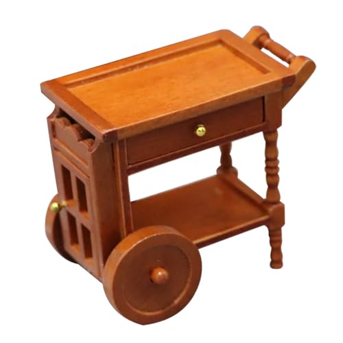 Abaodam Maßstab Kleines Hausdekor Puppenhaus Möbel Mini Getränkewagen Für Puppenhaus Zubehör von Abaodam