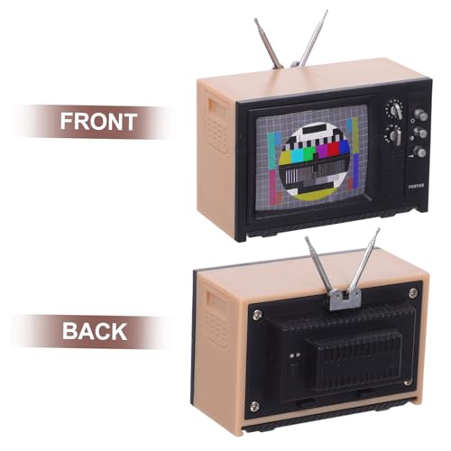 Abaodam Maßstab Mini Tv Modell für Puppenhaus Wohnzimmer Dekoration Realistisches DIY Zubehör Kompatibel mit Vintage und Modernen Dollhouse Szenen Kreatives Bastelset von Abaodam