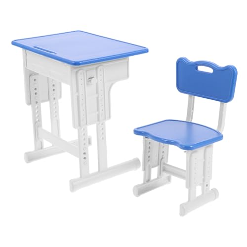 Abaodam Maßstab Miniatur Schreibtisch und Stuhl aus Kunststoff Tragbares Klassenzimmer Dekor Realistisches Spielset zur Kreativität Abaodam Maßstab Miniatur Schreibtisch und Stuhl aus Kunststoff Tragbares Klassenzimmer Dekor Realistisches Spielset zur Kreativität von Abaodam