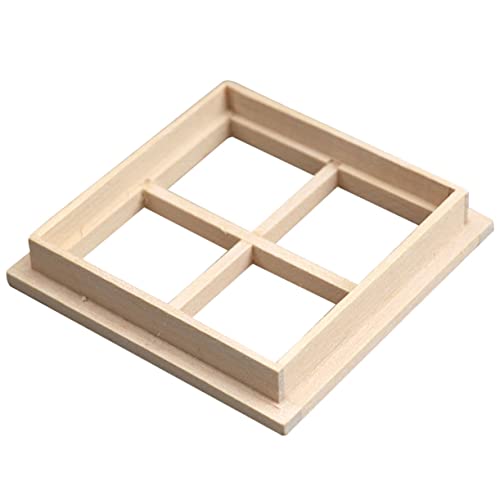 Abaodam Maßstab Puppenhaus Miniaturen Holz Blank Fenster Modell für Puppenhaus Möbel und Zubehör Miniatur Fenster Modell für Spiel und Fantasie von Abaodam
