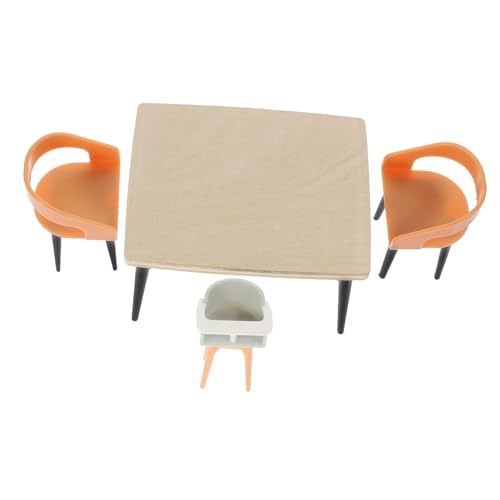 Abaodam Maßstab Puppenhaus Zubehör Realistische Europäische Esszimmer Möbel mit Stühlen Tisch und Hochstuhl Handgefertigte Holzdekoration für Puppenhaus Küche Abaodam Maßstab Puppenhaus Zubehör Realistische Europäische Esszimmer Möbel mit Stühlen Tisch und Hochstuhl Handgefertigte Holzdekoration für Puppenhaus Küche von Abaodam