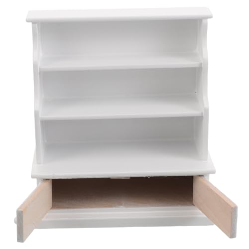 Abaodam Miniatur-bücherregal Aus Holz Kleines Bücherregal Für Puppenhausmöbel Maßstab Aufbewahrungsschrank Mini-puppenhausregal Miniatur-puppenhausmöbel Mini-bücherregal von Abaodam