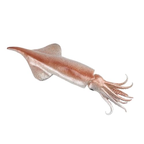 Abaodam Meeresfrüchte- -Modell Riesen- -plüsch Tintenfischfiguren Badespielzeug Realistische Tintenfischfigur Tintenfischmodelle Tierpädagogisches Rosa PVC Lebensmittel Künstlich von Abaodam