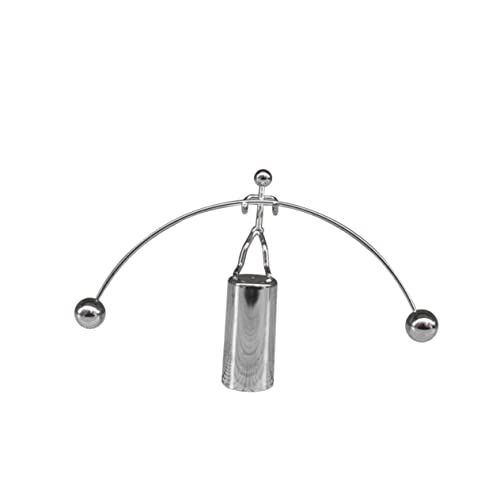 Abaodam Metall Desktop Schaukel Balance Kugeln Gewichtheben Figur Schreibtisch Deko Silber Kreative Miniatur Büro Entspannung von Abaodam