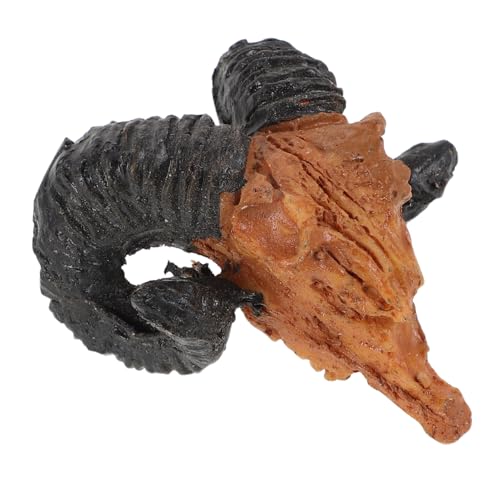 Abaodam Mikro Landschafts Ziegenschädel Winzige Figuren Totenkopffiguren Mini Ziege Miniatur Basteln Tierkopf Wandhalterung Miniatur Halloween Totenköpfe Tier von Abaodam