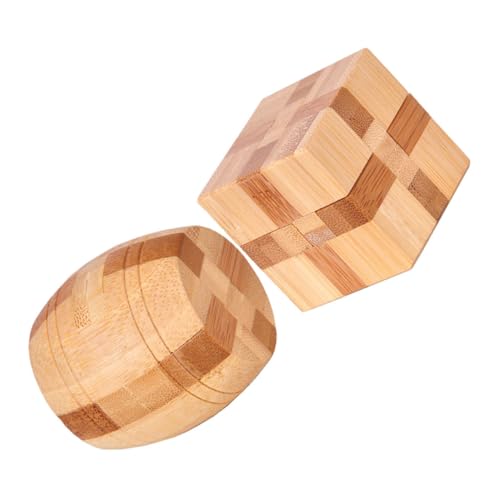 Abaodam Ming Lock Bambus-IQ-Ball, pädagogisches Puzzle zur Förderung der Hand-Augen-Koordination, Logikdenken und Elterninteraktion, 2 Stück Abaodam Ming Lock Bambus-IQ-Ball, pädagogisches Puzzle zur Förderung der Hand-Augen-Koordination, Logikdenken und Elterninteraktion, 2 Stück von Abaodam