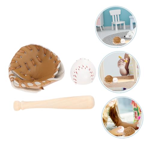 Abaodam Mini Baseball Set Teilig DIY Puppenhaus Zubehör Miniatur Baseball Schläger Handschuh Ball Dekoratives Sportspielzeug für Kreative Hausdekoration Abaodam Mini Baseball Set Teilig DIY Puppenhaus Zubehör Miniatur Baseball Schläger Handschuh Ball Dekoratives Sportspielzeug für Kreative Hausdekoration von Abaodam