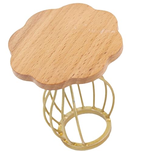 Abaodam Mini-Couchtisch Puppe Dekorationen Möbel Ende Miniatur-Zubehör Coffee Table Decor Living Room Decoration wohnzimmerdeko Mini-Beistelltische zum Basteln Miniaturtisch hölzern Brown von Abaodam