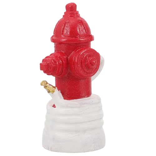 Abaodam Hydranten-statuenmodell Hydrantendekoration Für Den Feuerhydrant Scheibengardinen Sandtischverzierung Gefälschter Hydrant Bonsai-dekor Harz Auto Model Haushalt Rot von Abaodam