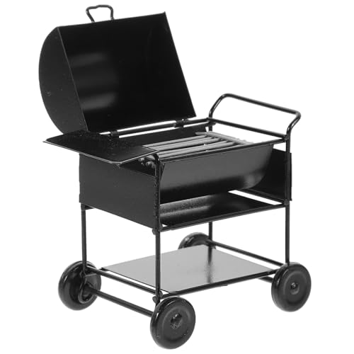 Abaodam Mini Grillständer Ornamente Spielzeughaus Simulierter Grill Spielküchengeräte Kleiner Grill Mini Grillwerkzeug Miniatur Grillwerkzeug Miniatur Grillmaker Kleiner Grill von Abaodam
