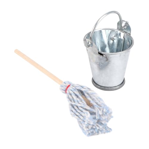 Abaodam Mini Haus Zubehör Metall Silber Mopp Eimer Puppenhaus DIY Deko Klein Modell Möbel für Miniaturhaus Abaodam Mini Haus Zubehör Metall Silber Mopp Eimer Puppenhaus DIY Deko Klein Modell Möbel für Miniaturhaus von Abaodam