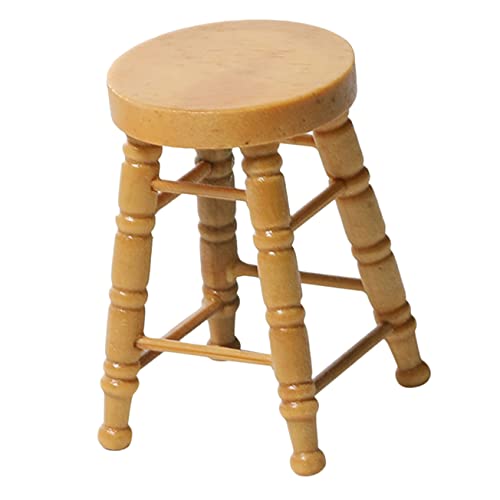 Abaodam Exquisite Handwerkskunst Mini Hocker Miniatur Hocker Holz Tiny House Decor von Abaodam