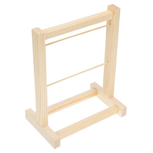 Abaodam Mini Holz Kleiderständer für Puppenkleidung Doppelstöckiger Kleiderbügel Praktischer Aufbewahrungs und Display Organizer für Puppenzimmer für Puppen Abaodam Mini Holz Kleiderständer für Puppenkleidung Doppelstöckiger Kleiderbügel Praktischer Aufbewahrungs und Display Organizer für Puppenzimmer für Puppen von Abaodam
