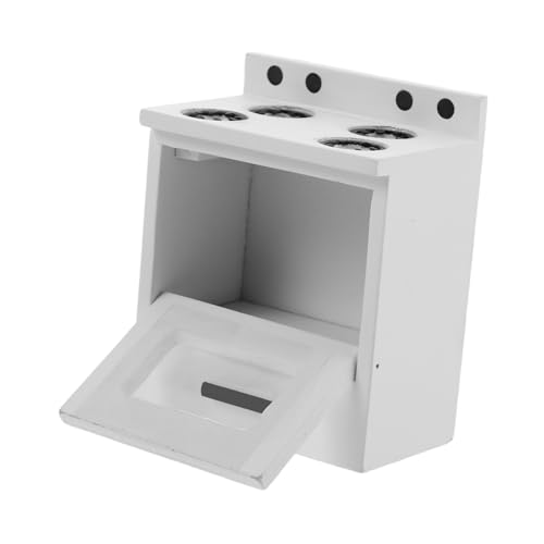 Abaodam Mini Küchenspielzeug Spielzeugherd Puppenhausherd Miniatur Küchenmöbel Miniatur Kochfeld Dekoration Kleiner Küchenherd Mini Hausdekoration Mini Puppenmöbel Weiße von Abaodam