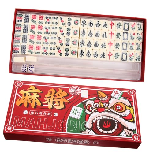 Abaodam Mini Mahjong Set Tragbar Kompaktes Reise Tischspiel Leichtes Langlebiges Material Praktisch für Familie und Party Unterhaltung Unterwegs Spielbares Chinesisches Mahjong Abaodam Mini Mahjong Set Tragbar Kompaktes Reise Tischspiel Leichtes Langlebiges Material Praktisch für Familie und Party Unterhaltung Unterwegs Spielbares Chinesisches Mahjong von Abaodam