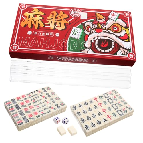 Abaodam Mini Mahjong Set Tragbar Kompaktes Robustes Chinesisches Mahjong Spiel mit Klar Bedruckten Leicht zu Bedienen für Reisen Partys und Familienspiele Abaodam Mini Mahjong Set Tragbar Kompaktes Robustes Chinesisches Mahjong Spiel mit Klar Bedruckten Leicht zu Bedienen für Reisen Partys und Familienspiele von Abaodam