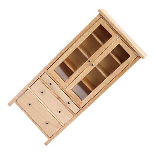Abaodam Miniatur-schrankmodell Puppenhaus- Aus Holz Miniaturmöbel Originalholz – Langlebig Und Für Die Mini- -Sammlung von Abaodam