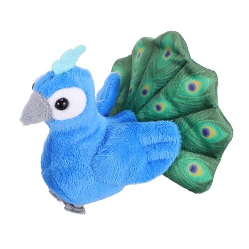 Abaodam Mini Pfauenvogel Fingerpuppe Interaktive Handpuppe Tier Storytelling Requisite Für Süße Plüschfiguren Für Rollenspiele Partygeschenk von Abaodam