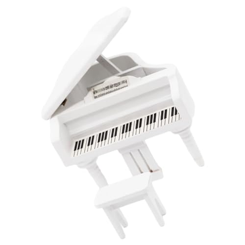 Abaodam Miniatur-klavierdekor für Puppenhäuser Weißes Glattes Mini-Klavier Aus Holz für Jungen und Mädchen Puppenhausmöbel Abaodam Miniatur-klavierdekor für Puppenhäuser Weißes Glattes Mini-Klavier Aus Holz für Jungen und Mädchen Puppenhausmöbel von Abaodam