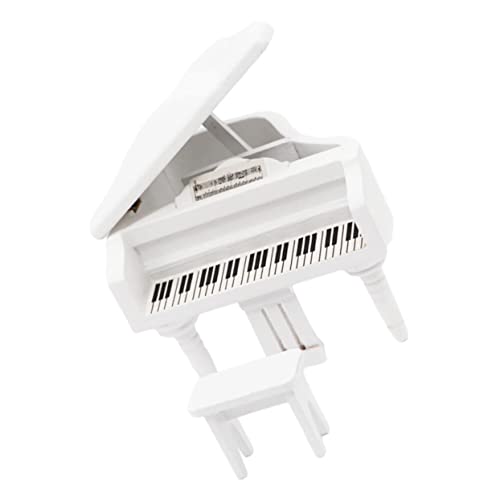 Abaodam Mini-Piano-Modell Spielzeug Holz Möbel Haushaltsprodukte Weiß von Abaodam