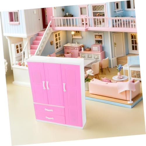 Abaodam Mini Princess Garderobe Schrank für Puppe Zubehör für Feengärten Puppenschrank Mini-Kleiderschrank-Ornamente Schlafschrank Puppenhausschrank Plastik Rosa Abaodam Mini Princess Garderobe Schrank für Puppe Zubehör für Feengärten Puppenschrank Mini-Kleiderschrank-Ornamente Schlafschrank Puppenhausschrank Plastik Rosa von Abaodam