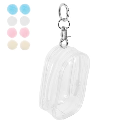 Abaodam Mini Puppen Präsentationstasche aus Transparente Aufbewahrung für Figuren Tragbarer Schlüsselanhänger mit Elegantem Design für Sammler und Miniaturen von Abaodam