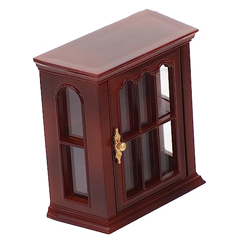 Abaodam Mini Schrank Modell Niedlicher Weinschrank für Dekoration im Miniaturraum Hochwertiges Puppenhaus Zubehör mit Realistischer Form von Abaodam