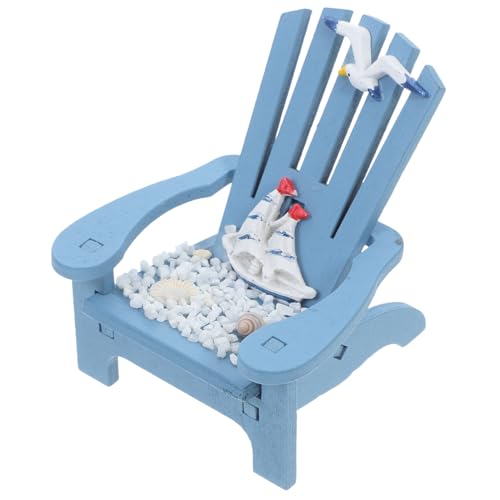 Abaodam Mini Strandstuhl Deko Miniaturmöbel für Puppenhaus Blauer Strandstuhl für Mikrolandschaften Tischdekoration und Kreative für Kleine Räume und Strandmotive Abaodam Mini Strandstuhl Deko Miniaturmöbel für Puppenhaus Blauer Strandstuhl für Mikrolandschaften Tischdekoration und Kreative für Kleine Räume und Strandmotive von Abaodam