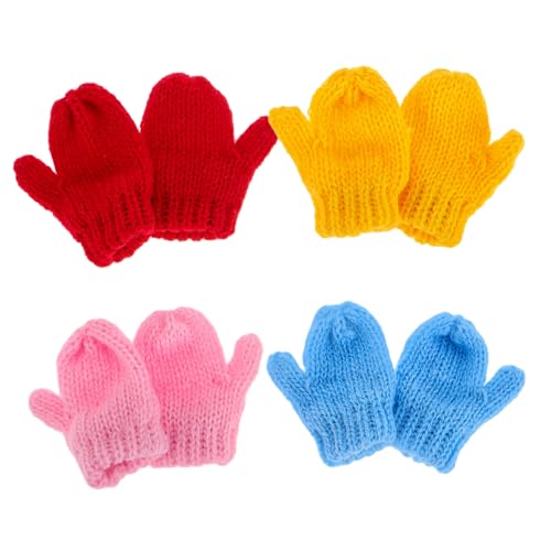 Abaodam Mini-Strickhandschuhe für Puppen, Strickhandschuhe, bezauberndes DIY-Zubehör für Puppenhaus-Miniaturen zum Verkleiden und Basteln, 8 Stück Abaodam Mini-Strickhandschuhe für Puppen, Strickhandschuhe, bezauberndes DIY-Zubehör für Puppenhaus-Miniaturen zum Verkleiden und Basteln, 8 Stück von Abaodam
