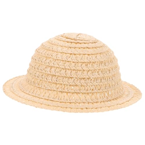 Abaodam Mini Strohhut für Puppen Leichter Realistischer Miniatur deko Hut aus Stroh für DIY Basteln Foto Requisite Vielseitiges Accessoire Geburtstag und Feiertage von Abaodam