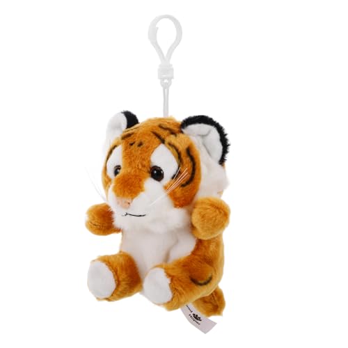 Abaodam Kleiner Plüsch Tiger Schlüsselanhänger Stofftier für Jungen und Mädchen Süßes Hängendes Ornament Praktische Geldbörse für Partys und Reisen von Abaodam
