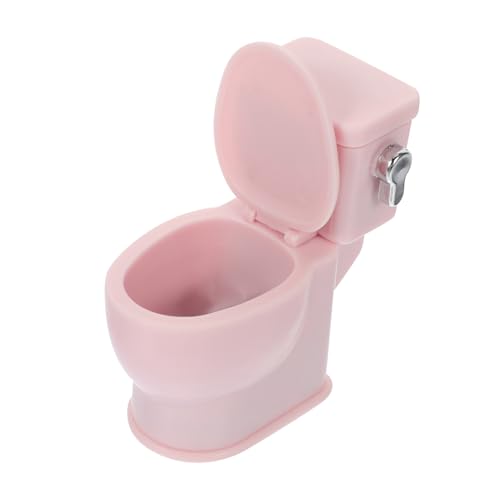 Abaodam Mini Toiletten Sitz für Puppenhaus Badezimmer Dekoration mit Sound Rosa für DIY Puppenhäuser Einzigartiges Miniaturmöbel Charmante Badezimmeraccessoires von Abaodam