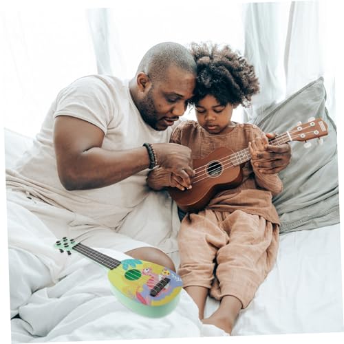 Abaodam Mini Ukulele Kunststoff Anfänger Musikinstrument Lernspielzeug für Mädchen Jungen Geburtstagsgeschenk Realistische Mini Gitarre mit Abriebfestem Ölresistentem Griff von Abaodam