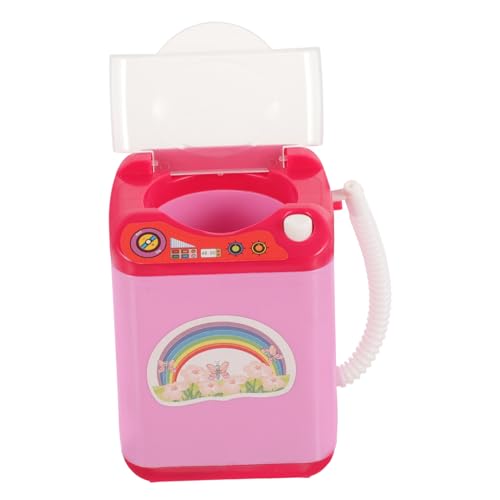 Abaodam Mini Waschmaschine für Farbige Waschmaschine für Puppenhaus mit Cartoon Design Sicher und Praktisch für Rollenspiele und Kreative Lernspiele von Abaodam