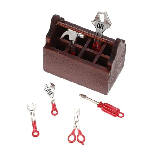 Abaodam Mini Werkzeugkiste Set aus Robustem und Kleines DIY Puppenhaus Zubehör Dekoratives Miniatur Reparaturwerkzeug für Leicht und Detailgetreu für Puppenhaus Bausatz Abaodam Mini Werkzeugkiste Set aus Robustem und Kleines DIY Puppenhaus Zubehör Dekoratives Miniatur Reparaturwerkzeug für Leicht und Detailgetreu für Puppenhaus Bausatz von Abaodam