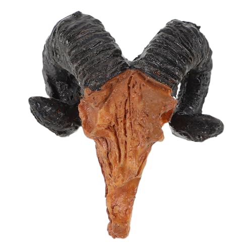 Abaodam Mini Ziegenschädelköpfe Aus Kunstharz Miniatur Tierschädelfiguren Mini Halloween Schädelfigur Zum Basteln Halloween Weihnachten Mikro Landschaftsdekor von Abaodam