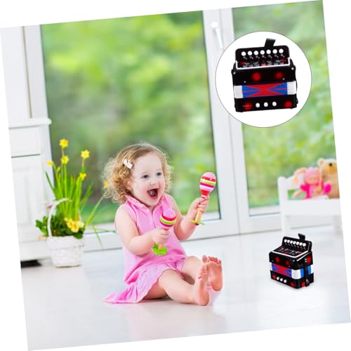 Abaodam Mini Ziehharmonika für Leichtes Langlebiges Musikinstrument Pädagogisches Anfänger Keyboard Fördert Kognitive Fähigkeiten und Hand Auge koordination für Schüler und von Abaodam