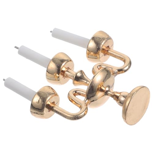Abaodam Mini-kerzenhalter Figuren Haushalt Zubehör Miniaturen Dekorationen Stand Dekorativ Stumpenkerzenhalter Leuchter Inhaber Skelett Engelskandelaber Weicher Kleber Golden von Abaodam
